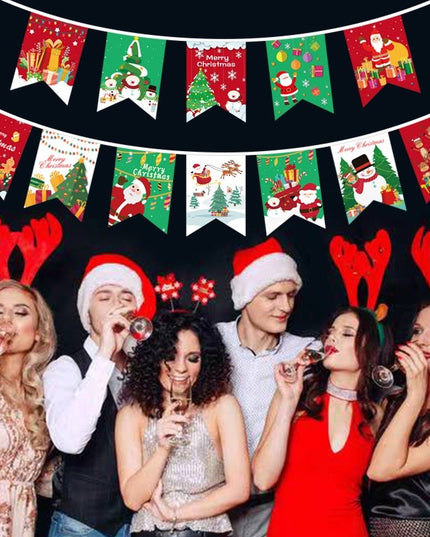 Decoratiune de Craciun, Tip Banner, 12 Piese, pentru Usa sau Perete