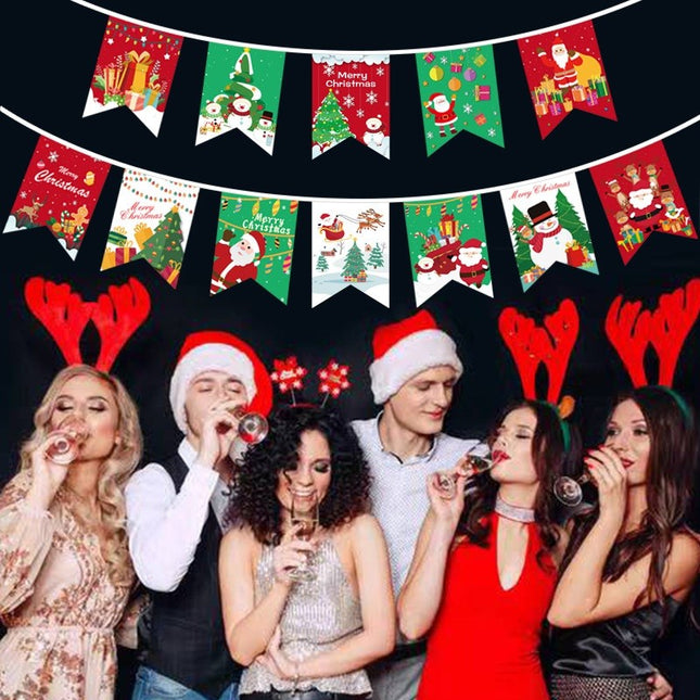 Decoratiune de Craciun, Tip Banner, 12 Piese, pentru Usa sau Perete