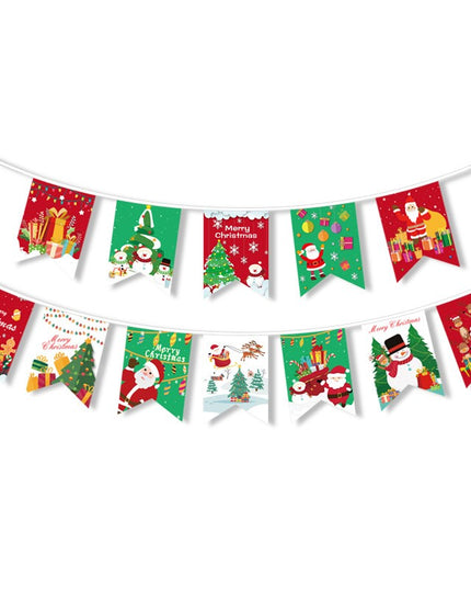 Decoratiune de Craciun, Tip Banner, 12 Piese, pentru Usa sau Perete