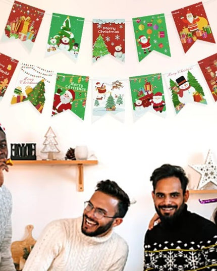 Decoratiune de Craciun, Tip Banner, 12 Piese, pentru Usa sau Perete