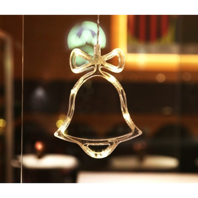 Decoratiune de Craciun Luminoasa in forma de Clopotel , cu Ventuza