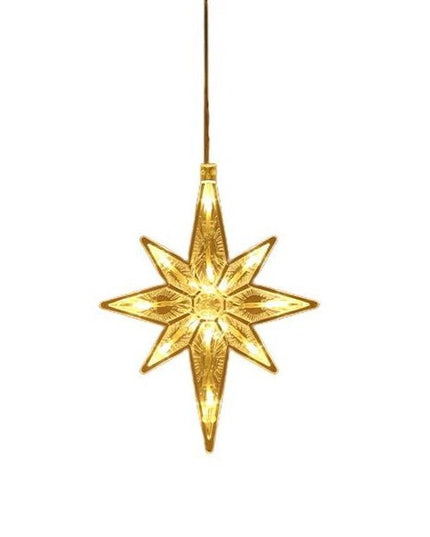 Decoratiune de Craciun Luminoasa in forma de Fulg, cu Ventuza