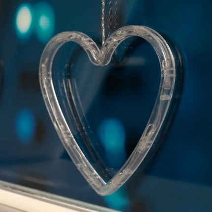 Decoratiune de Craciun Luminoasa in forma de Inima,cu Ventuza