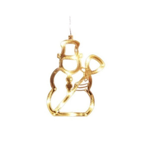 Decoratiune de Craciun Luminoasa in forma de Om de zapada , cu Ventuza