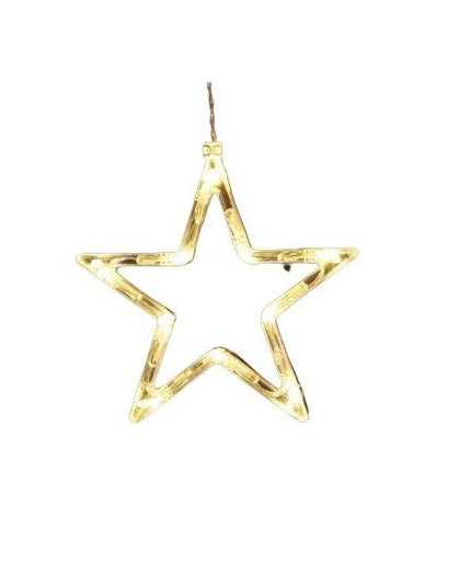 Decoratiune de Craciun Luminoasa in forma de Stea , cu Ventuza