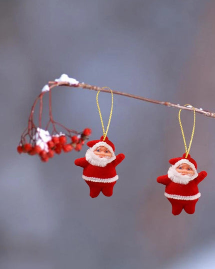 Decoratiune de Craciun, Mos Craciun mic, cu agatatoare pentru pom