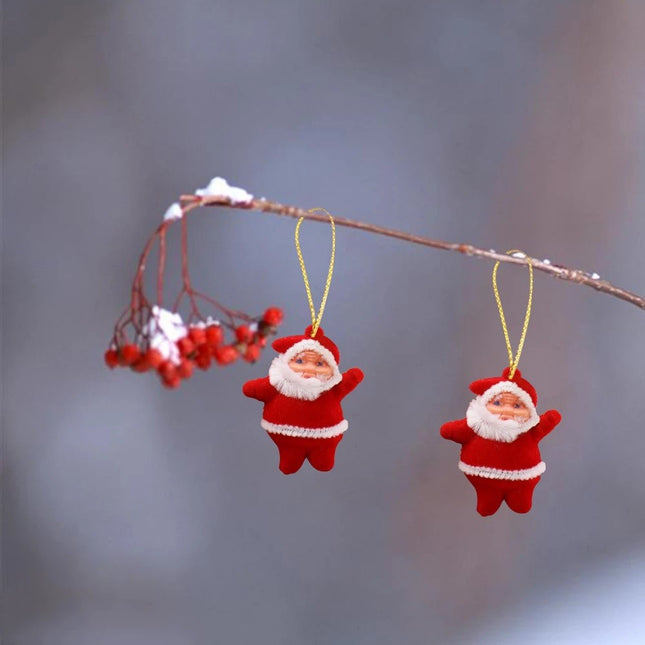 Decoratiune de Craciun, Mos Craciun mic, cu agatatoare pentru pom