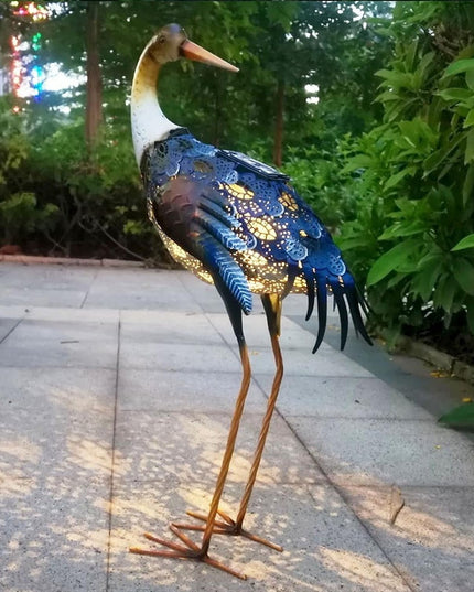 Decoratiune de Gradina cu Lampa solara, Model Pasare, Iluminare Led si Incarcare Solara,pentru Exterior