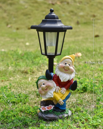 Lampa Solara Decorativa pentru Gradina, Decoratiune pentru Gradina cu Lumini LED, Dimensiuni aprox , Incarcare solara, Model 2 Spiridusi