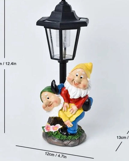 Lampa Solara Decorativa pentru Gradina, Decoratiune pentru Gradina cu Lumini LED, Dimensiuni aprox , Incarcare solara, Model 2 Spiridusi