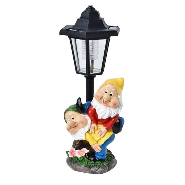 Lampa Solara Decorativa pentru Gradina, Decoratiune pentru Gradina cu Lumini LED, Dimensiuni aprox , Incarcare solara, Model 2 Spiridusi