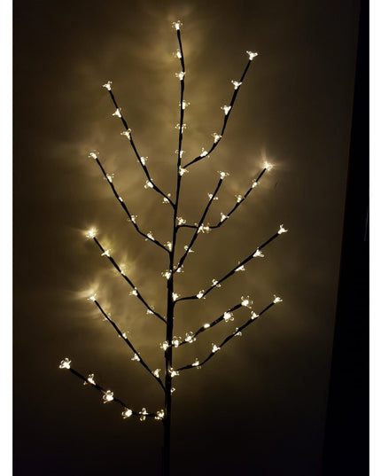Decoratiune Luminoasa, Crenguta, cu Baterii, 72 LED -uri, Flori