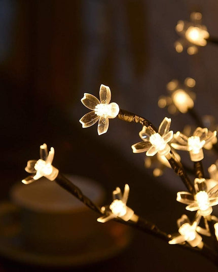 Decoratiune Luminoasa, Crenguta, cu Baterii, 72 LED -uri, Flori