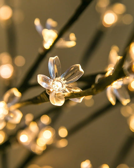 Decoratiune Luminoasa, Crenguta, cu Baterii, 72 LED -uri, Flori