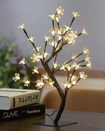 Decoratiune Luminoasa, Crenguta, cu Baterii, 72 LED -uri, Flori