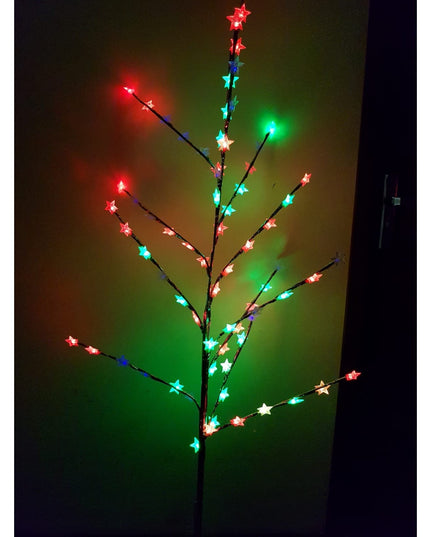 Decoratiune Luminoasa Crenguta cu Baterii 72 LED -uri Stelute