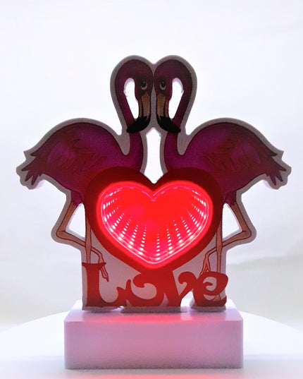 Decoratiune Luminoasa cu Baterii/Cablu Neon Flamingo Love