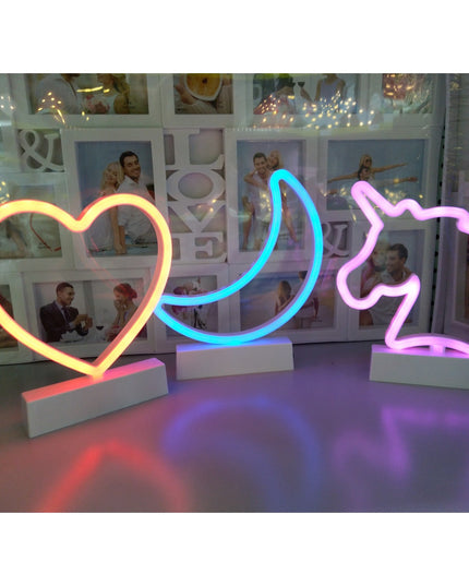 Decoratiune Luminoasa cu Baterii Semiluna