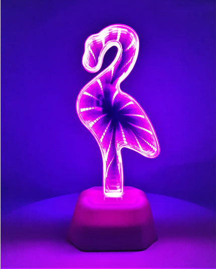 Decoratiune Luminoasa cu Baterii/USB Neon Model Flamingo