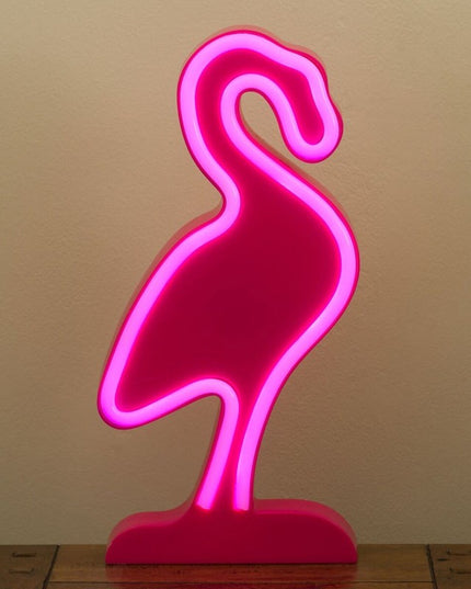 Decoratiune Luminoasa cu Baterii/USB Neon Model Flamingo