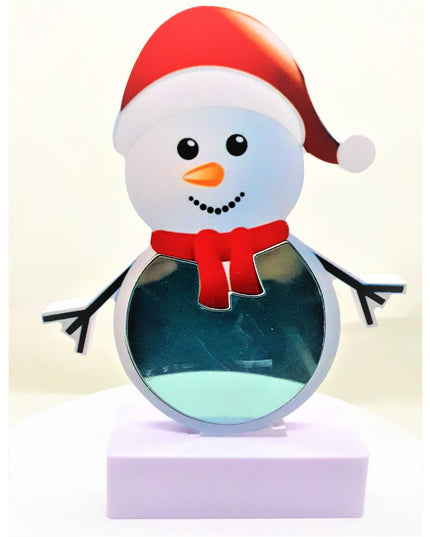 Decoratiune Luminoasa cu Baterii/USB Neon Model Om de Zapada 20 cm Rece