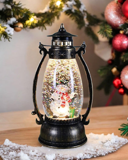 Decoratiune Luminoasa, Felinar de Craciun, cu Lumina LED, Ornament Model Lampa cu Ulei Om de Zapada, cu Maner