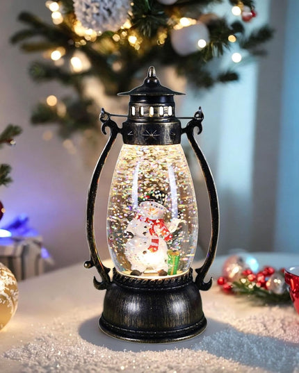 Decoratiune Luminoasa, Felinar de Craciun, cu Lumina LED, Ornament Model Lampa cu Ulei Om de Zapada, cu Maner