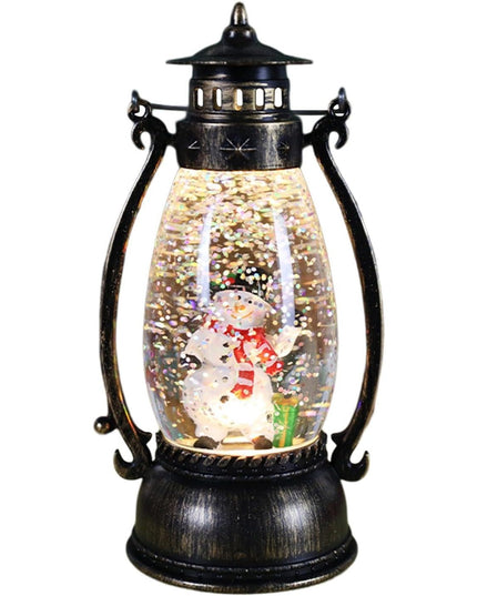 Decoratiune Luminoasa, Felinar de Craciun, cu Lumina LED, Ornament Model Lampa cu Ulei Om de Zapada, cu Maner