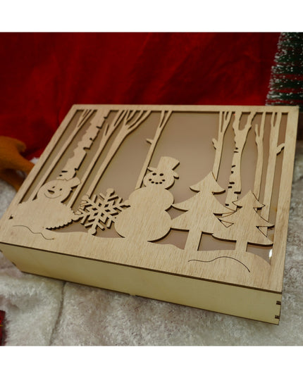 Decoratiune luminoasa, Peisaj de iarna - Om de zapada