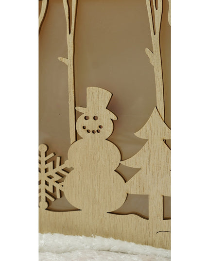 Decoratiune luminoasa, Peisaj de iarna - Om de zapada