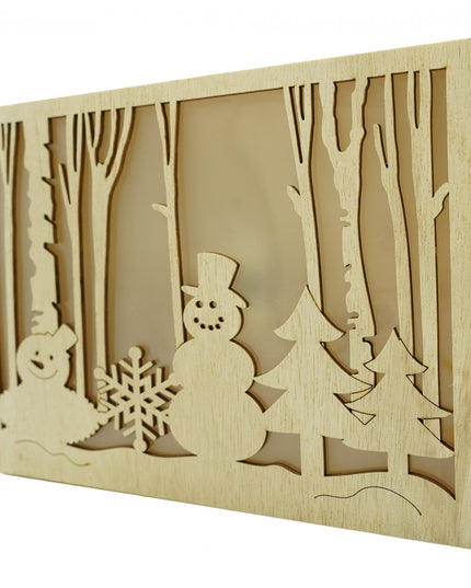 Decoratiune luminoasa, Peisaj de iarna - Om de zapada