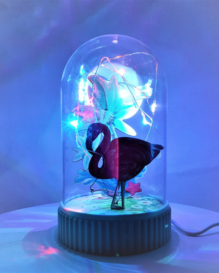 Decoratiune Luminoasa Glob cu USB Model Flamingo