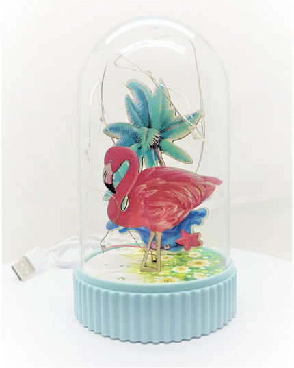 Decoratiune Luminoasa Glob cu USB Model Flamingo