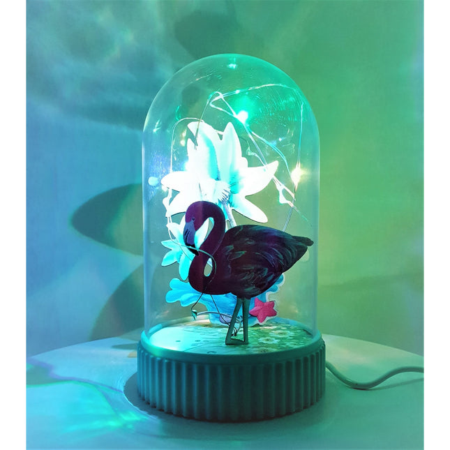 Decoratiune Luminoasa Glob cu USB Model Flamingo