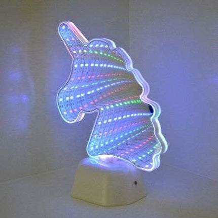 Decoratiune Luminoasa Infinity Mirror Unicorn