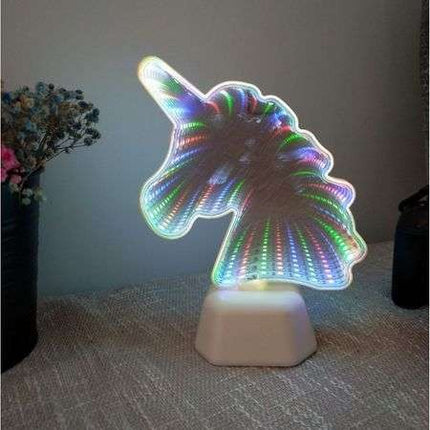 Decoratiune Luminoasa Infinity Mirror Unicorn