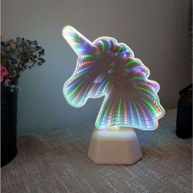Decoratiune Luminoasa Infinity Mirror Unicorn