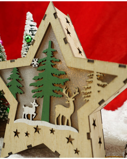 Decoratiune luminoasa, model de Stea cu Reni