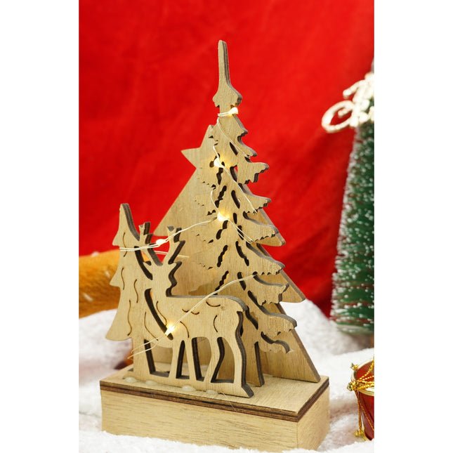 Decoratiune luminoasa, peisaj de iarna