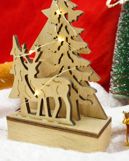 Decoratiune luminoasa, peisaj de iarna