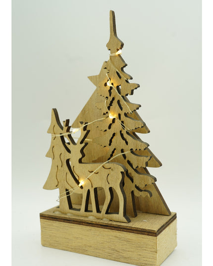 Decoratiune luminoasa, peisaj de iarna