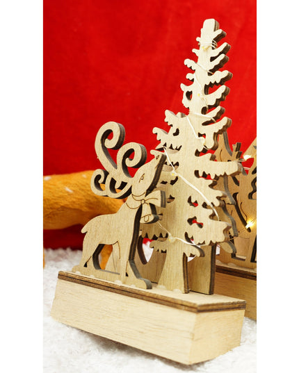 Decoratiune luminoasa, peisaj de iarna