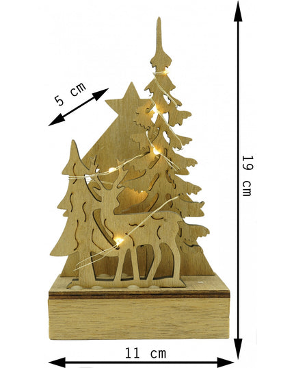 Decoratiune luminoasa, peisaj de iarna