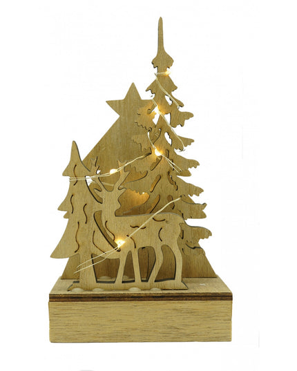 Decoratiune luminoasa, peisaj de iarna