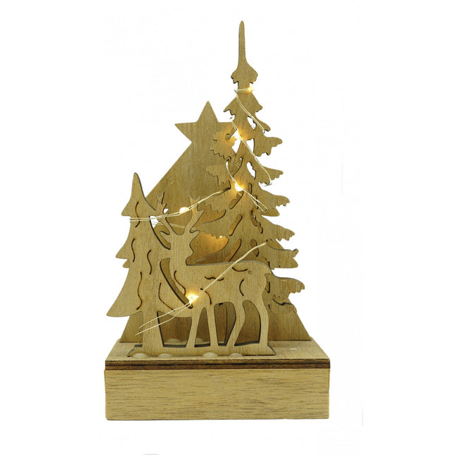 Decoratiune luminoasa, peisaj de iarna