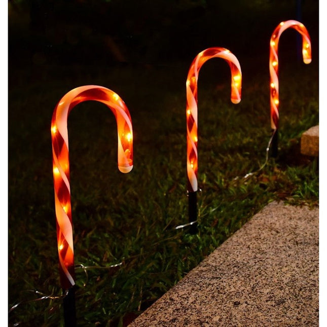 Decoratiune luminoasa pentru Craciun, Acadele, pentru exterior, incarcare solara