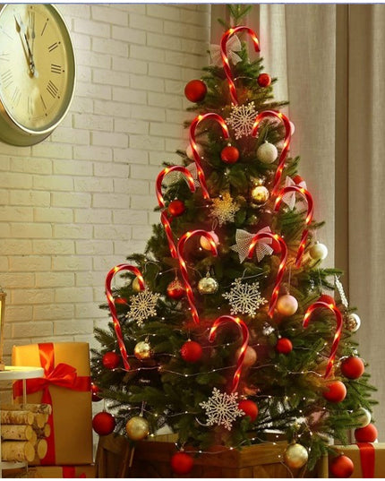 Decoratiune luminoasa pentru Craciun, Acadele, pentru exterior, incarcare solara