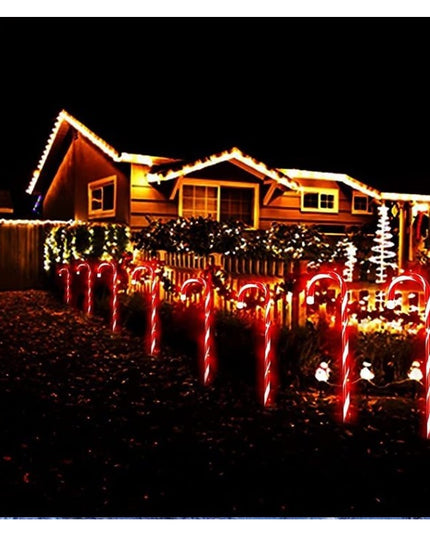 Decoratiune luminoasa pentru Craciun, Acadele, pentru exterior, incarcare solara