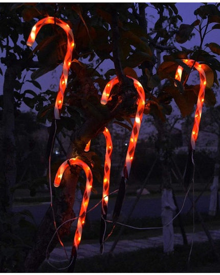 Decoratiune luminoasa pentru Craciun, Acadele, pentru exterior, incarcare solara