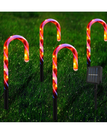 Decoratiune luminoasa pentru Craciun, Acadele, pentru exterior, incarcare solara